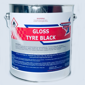 Black gloss tyre paint